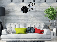 Modern falióra BUTTERFLIE 3D BLACK - fő kép