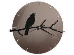 Modern falióra CLOCK-BIRD TORTORA tortora