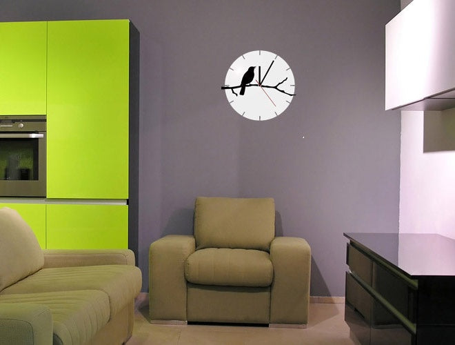 Modern falióra Clock-Bird