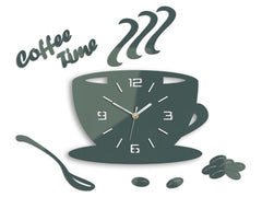 Modern falióra COFFE TIME 3D GRAY gray - fő kép