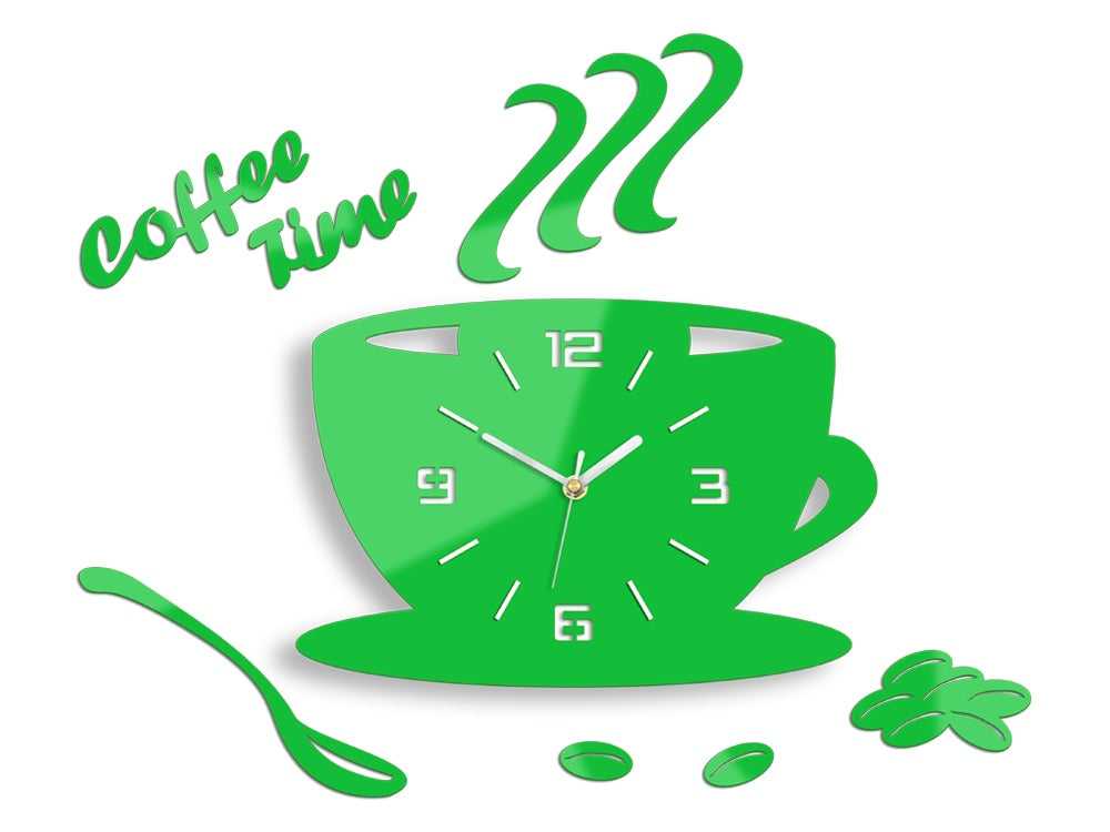 Modern falióra COFFE TIME 3D GREEN green