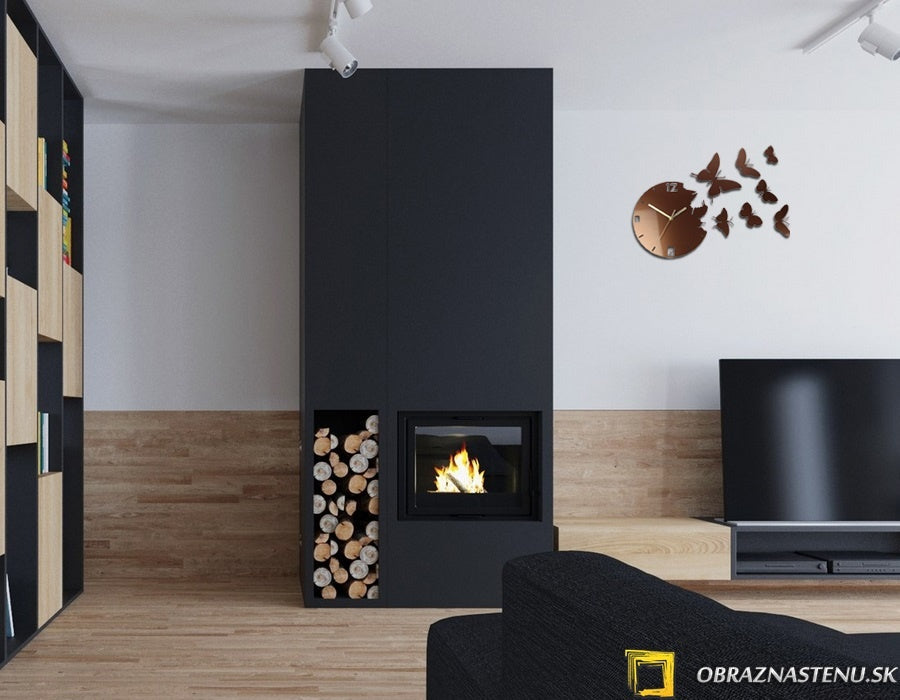 Modern falióra Copper Butterflies