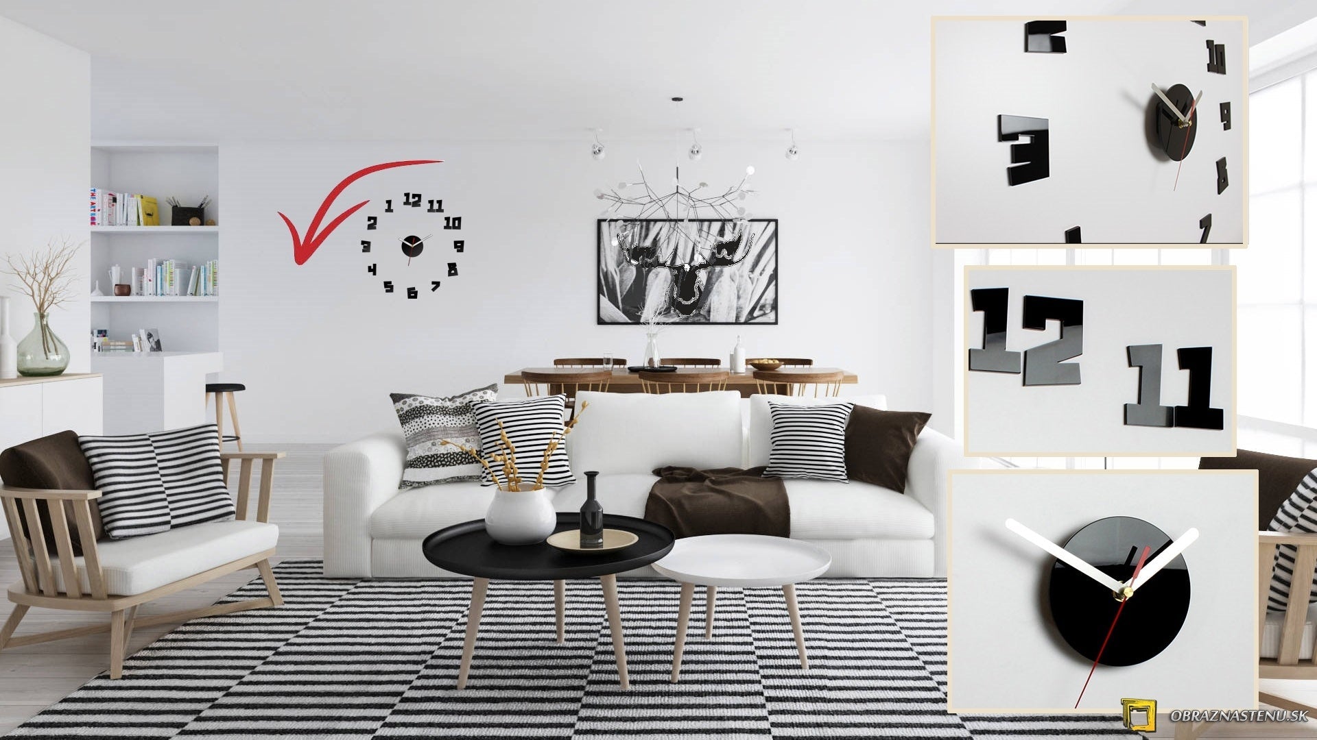 Modern falióra CRAZY CLOCK – BACK IN TIME