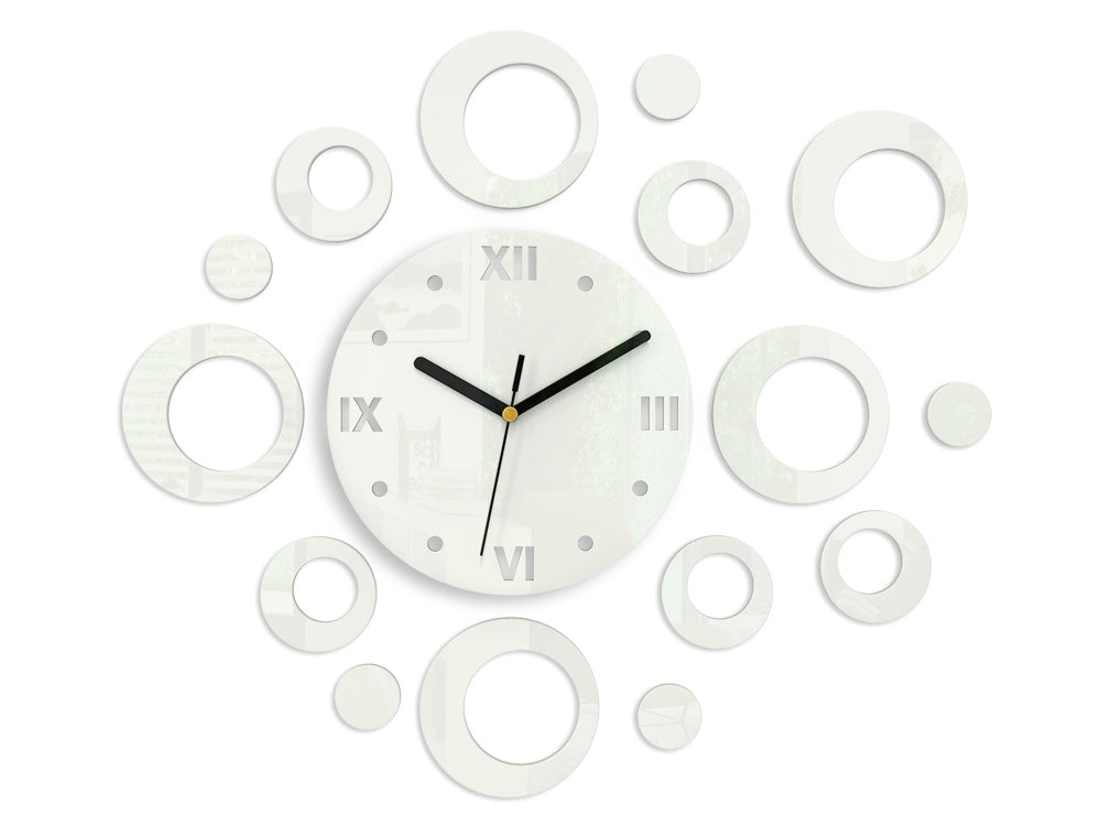 Modern falióra RINGS WHITE white - fő kép