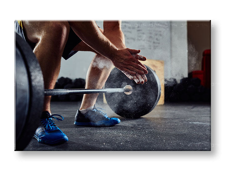 Modern vászonkép motívummal: a kitartásról, motivációs idézet, sport motívum kék-szürke árnyalatokban, intenzív hangulat, alkalmas a dolgozószoba számára – fő