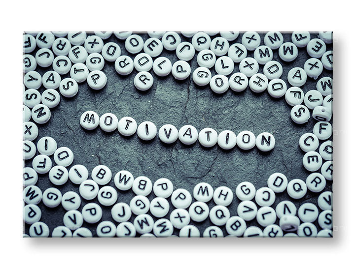 Ipari vászonkép motívummal: Motivation, motivációs idézet fehér-szürke árnyalatokban, inspiráló hangulat, alkalmas a iroda számára | Motivációs fali kép Motivation – fő