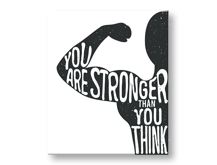 Modern vászonkép motívummal: You are stronger, motivációs idézet, természet fehér-fekete árnyalatokban, erő | Motivációs fali kép You are stronger – fő