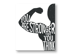 Modern vászonkép motívummal: You are stronger, motivációs idézet, természet fehér-fekete árnyalatokban, erő | Motivációs fali kép You are stronger – fő