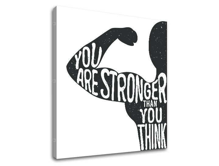 Modern kép motívummal: You are stronger, motivációs idézet, természet fehér-fekete árnyalatokban | Motivációs fali kép You are stronger, erő – előnézet