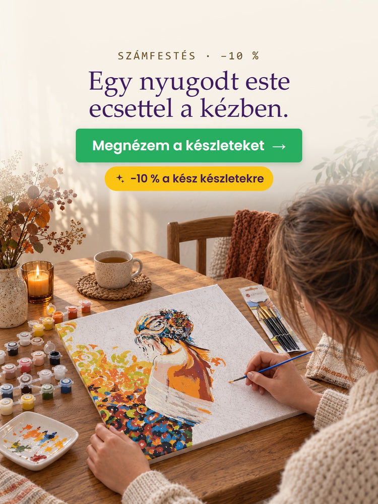 Számfestés · −10 % – Egy nyugodt este ecsettel a kézben. – Papilora
