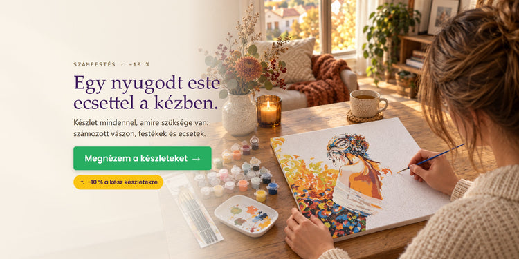 Számfestés · −10 % – Egy nyugodt este ecsettel a kézben. – Papilora
