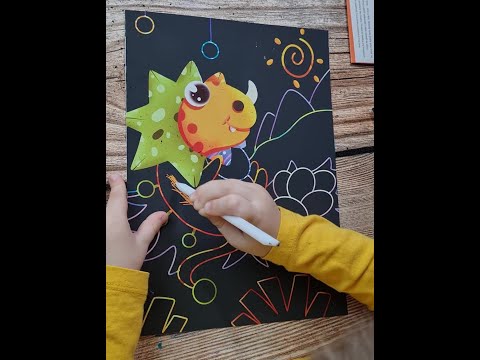 Kaparós képek gyekereknek - Small dinosaur - 4 db