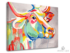 Pop art vászonkép motívummal: BYVOL, gyermek motívum, táj többszínű árnyalatokban, játékos hangulat, természet és kreativitás, dvojdielné kivitel – fő