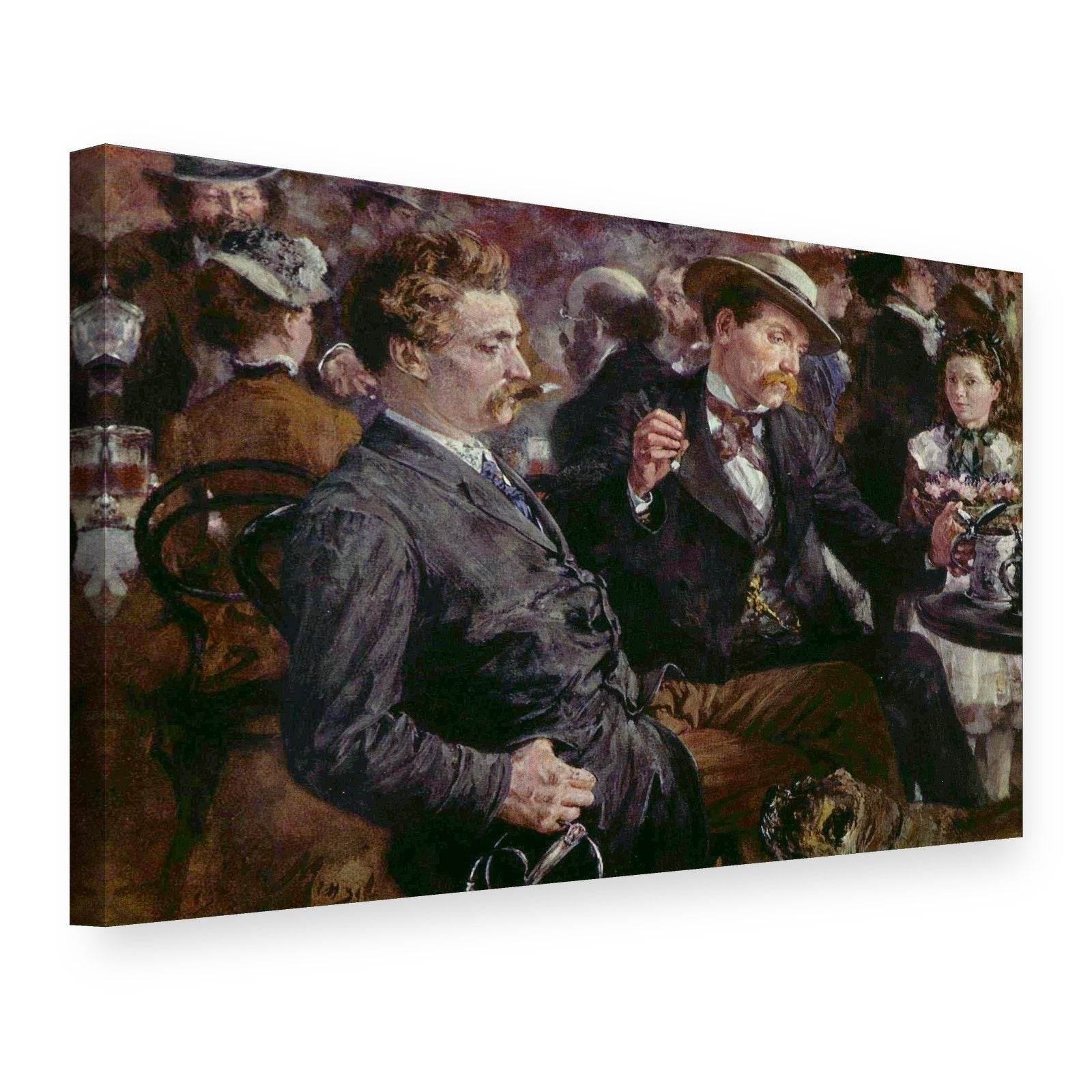 Vászonkép A sörkertben – Adolph Menzel, 3D nézet