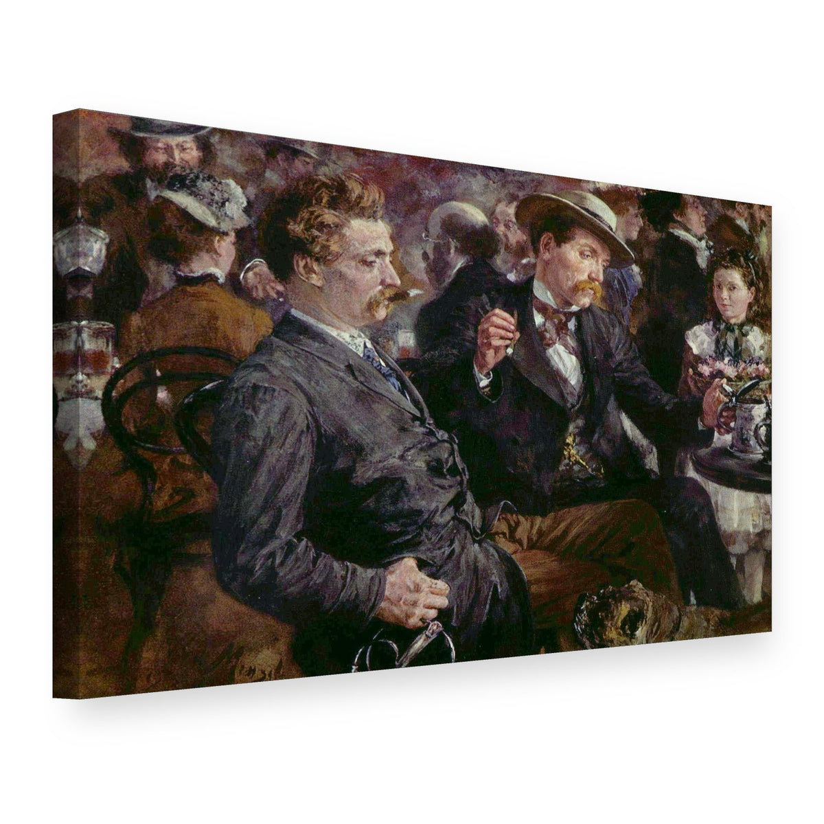 Vászonkép A sörkertben – Adolph Menzel, 3D nézet