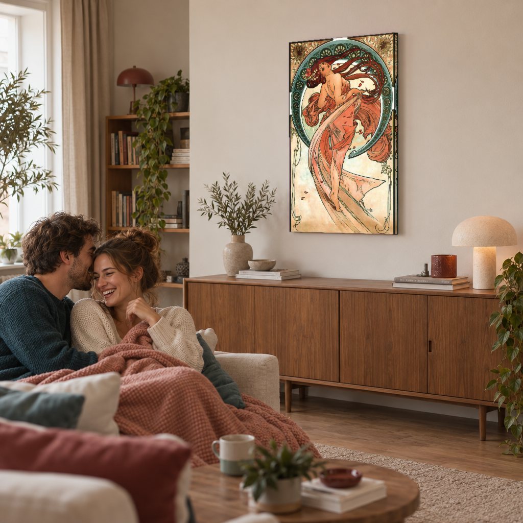 Vászonkép A tánc – Alfons Mucha a nappaliban
