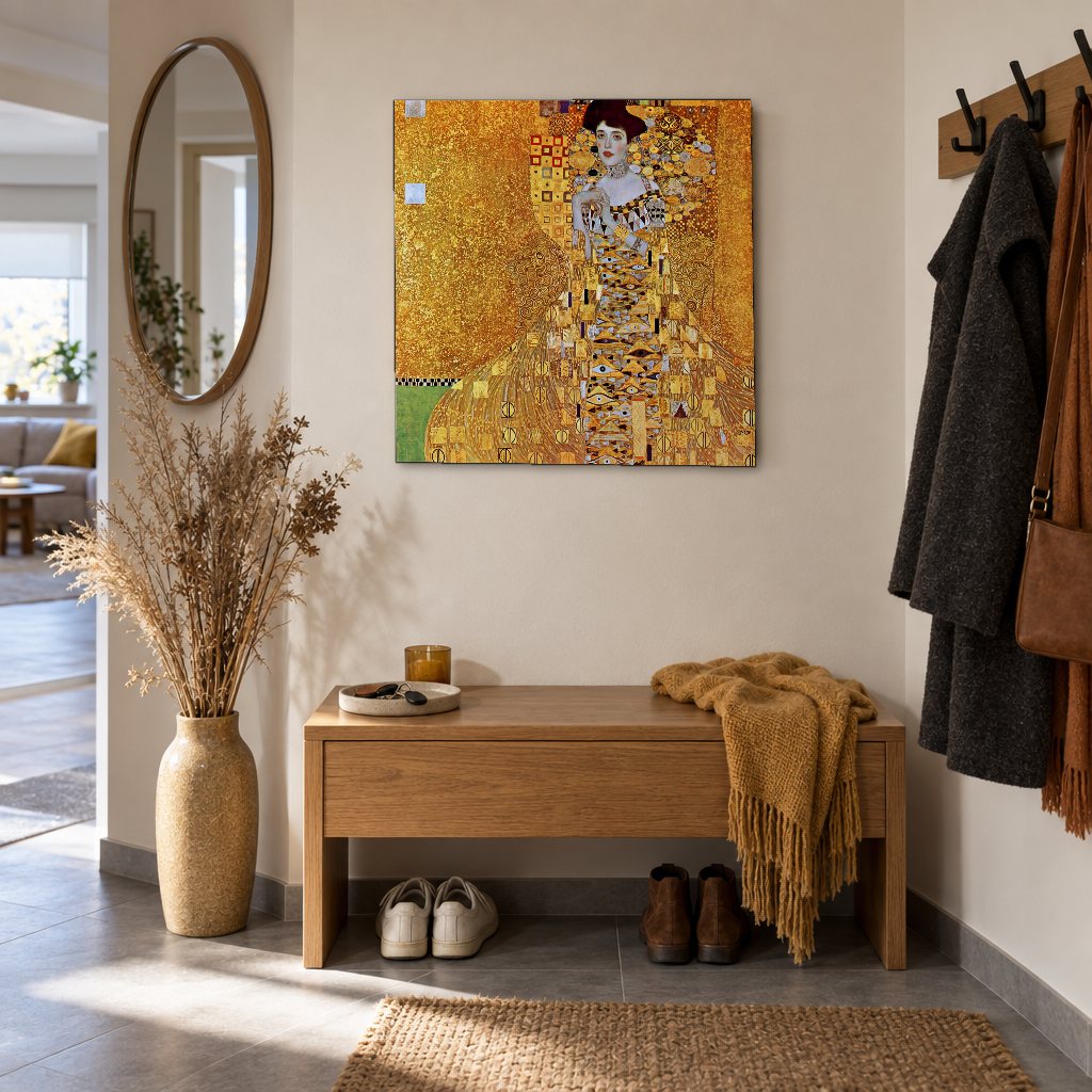 Vászonkép Adele Bloch-Bauer portréja – Gustav Klimt az előszobában