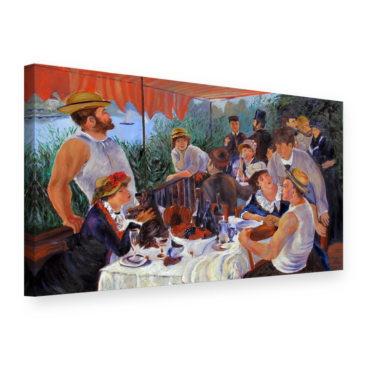 Vászonkép Az evezősök reggelije – Pierre-Auguste Renoir, 3D nézet