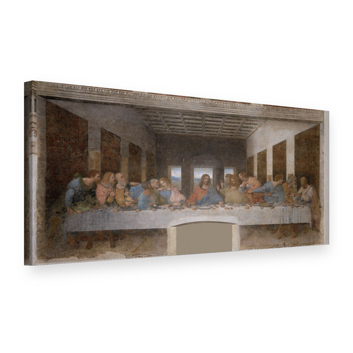 Vászonkép Az utolsó vacsora – Leonardo da Vinci, 3D nézet
