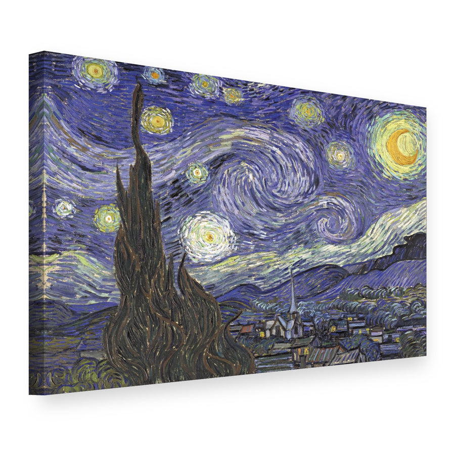 Vászonkép Csillagos éj – Vincent van Gogh, 3D nézet