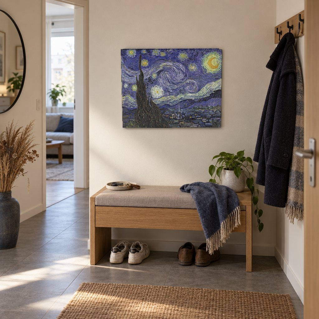 Vászonkép Csillagos éj – Vincent van Gogh az előszobában
