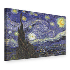 Vászonkép Csillagos éj – Vincent van Gogh, 3D nézet