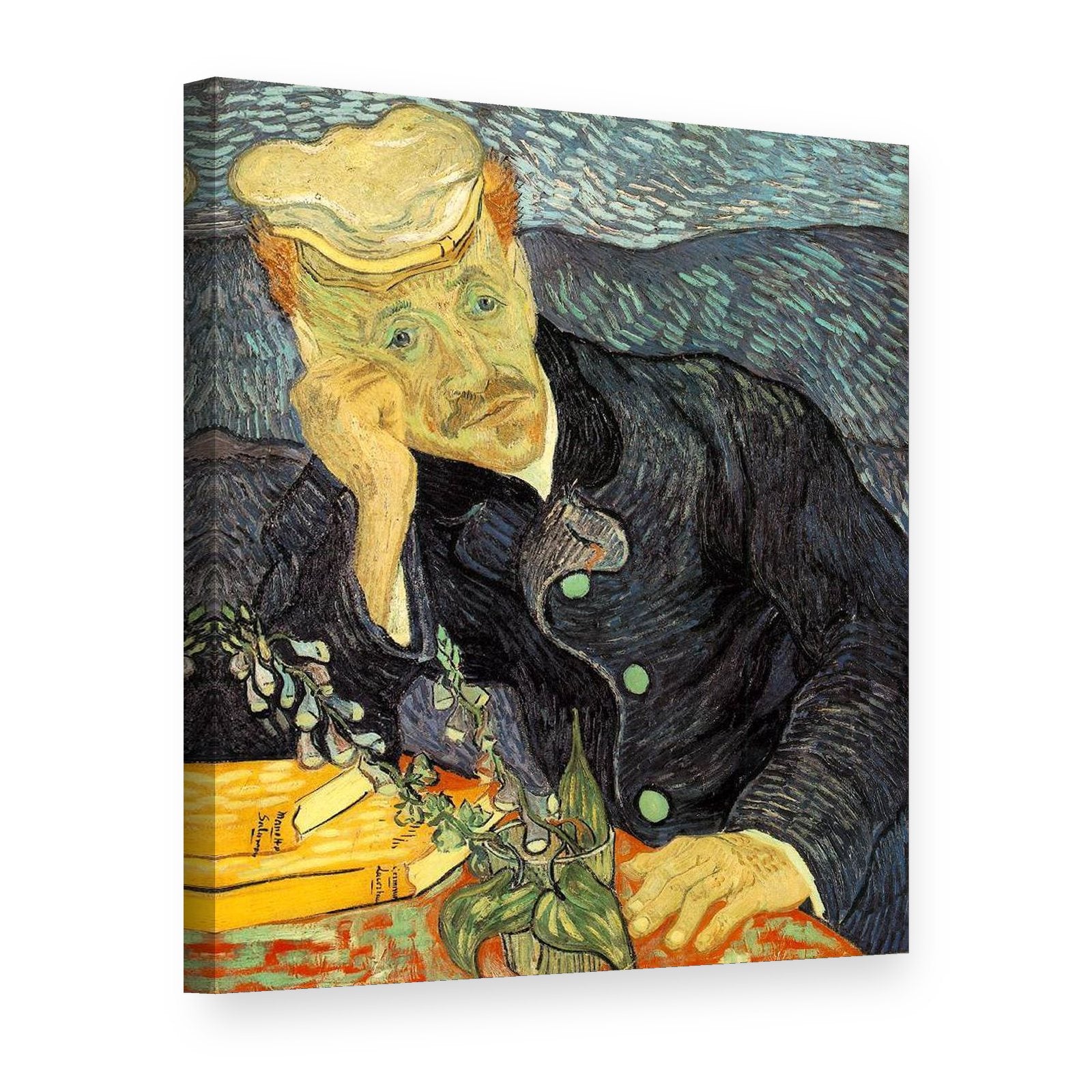 Vászonkép Dr. Gachet portréja – Vincent van Gogh, 3D nézet
