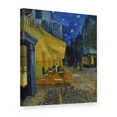 Vászonkép Éjjeli kávézó terasza – Vincent van Gogh, 3D nézet
