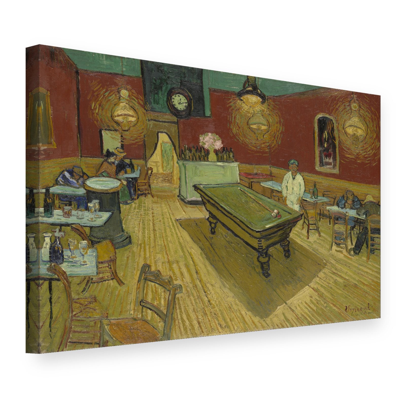 Vászonkép Éjszakai kávézó – Vincent van Gogh, 3D nézet