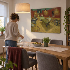 Vászonkép Éjszakai kávézó – Vincent van Gogh az étkezőben