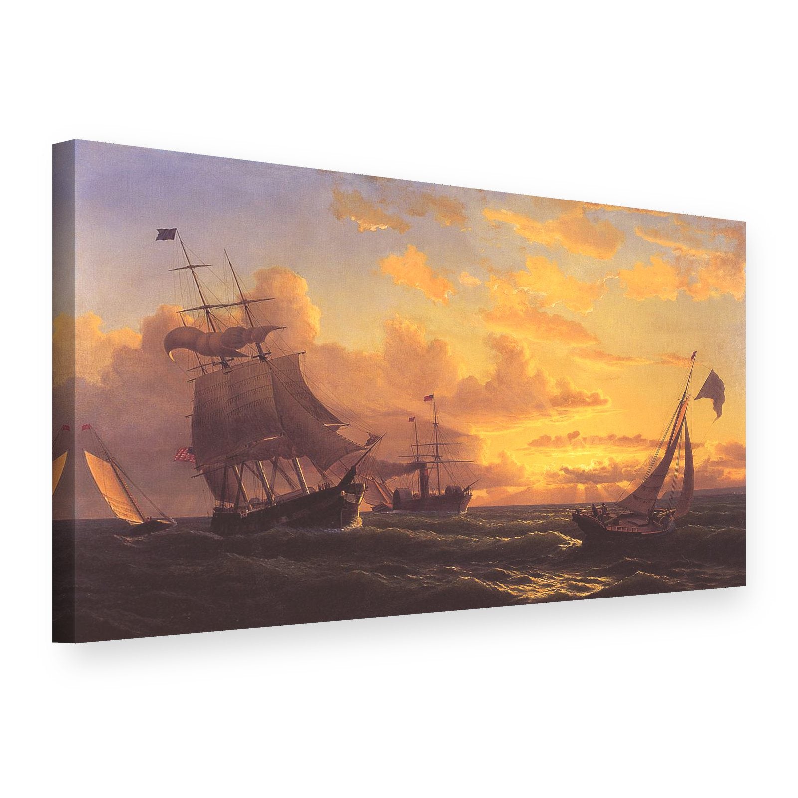 Vászonkép Friss szellő Sandy Hooknál – William Bradford, 3D nézet