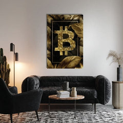 Vászonkép Zlatý Bitcoin - Modern Kryptomotív - kép 3