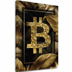 Vászonkép Zlatý Bitcoin - Modern Kryptomotív - fő kép