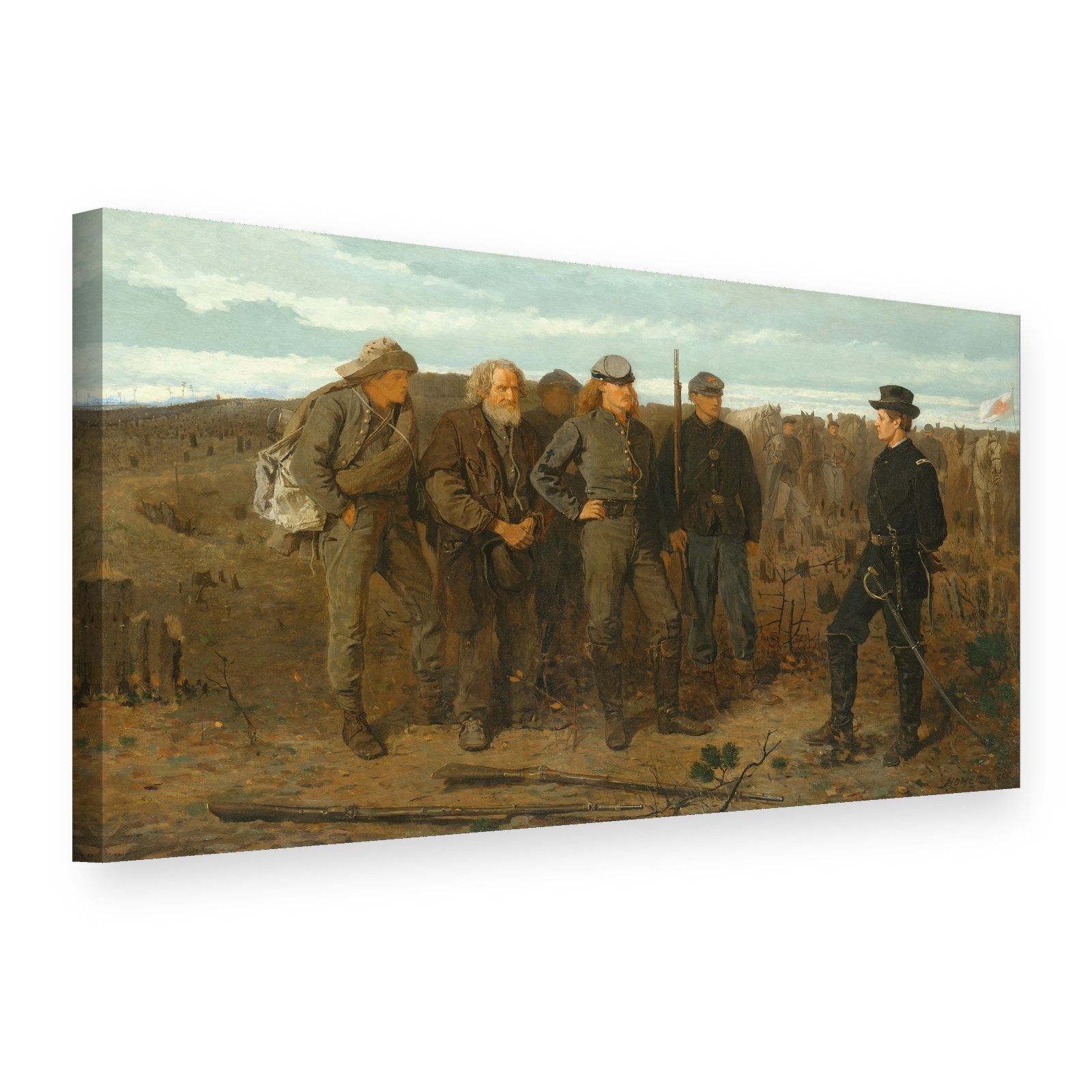 Vászonkép Hadifoglyok a frontról – Winslow Homer, 3D nézet