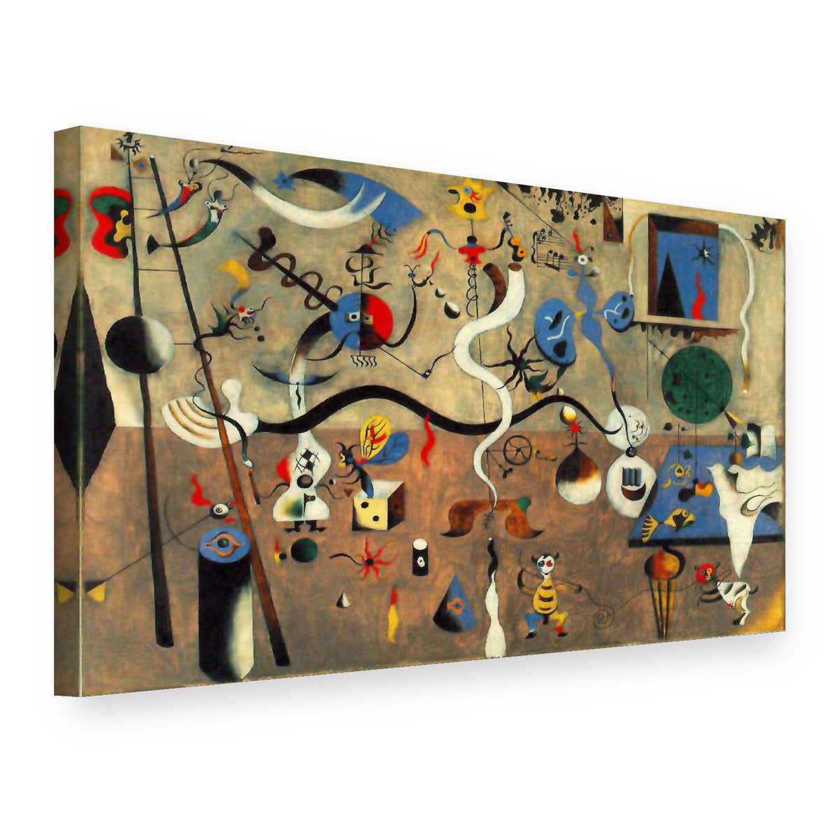 Vászonkép Harlekin karneválja – Joan Miró, 3D nézet