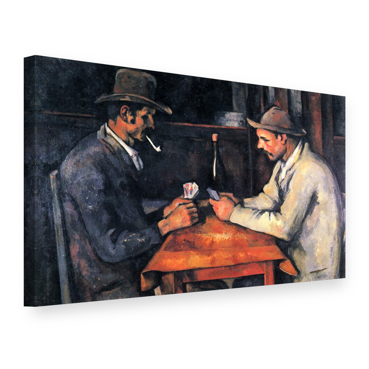 Vászonkép Kártyázók – Paul Cézanne, 3D nézet