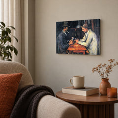 Vászonkép Kártyázók – Paul Cézanne a nappaliban