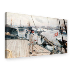 Vászonkép Koppenhágai kikötő – Albert Edelfelt, 3D nézet