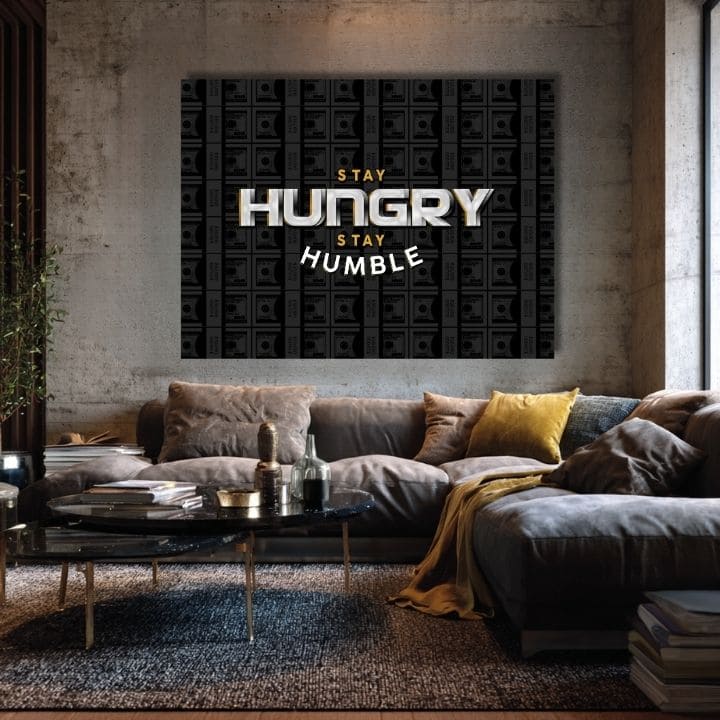 Vászonkép Stay Hungry, Stay Humble - Motivációs Citát - kép 3
