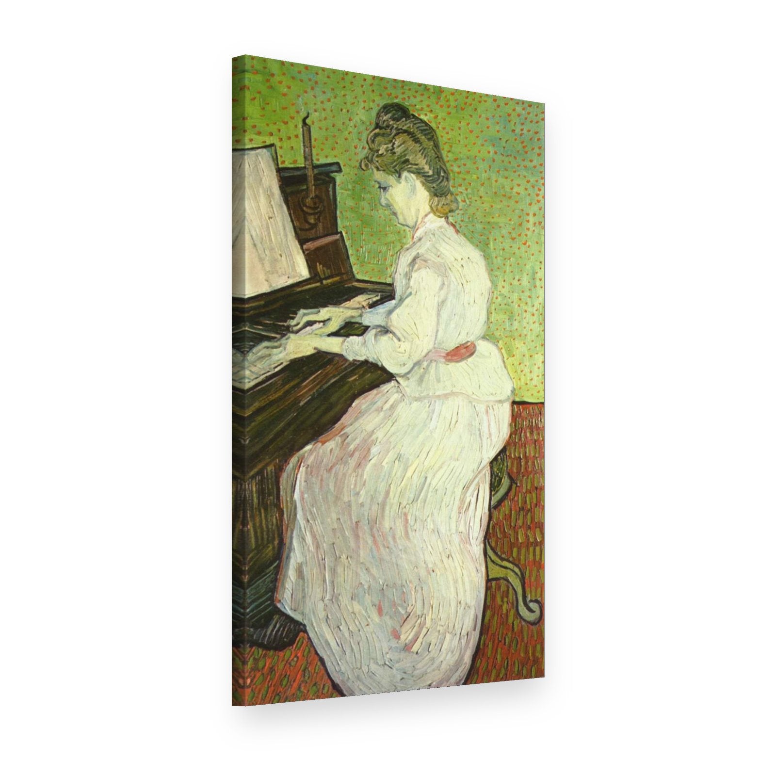 Vászonkép Marguerite Gachet a zongoránál – Vincent van Gogh, 3D nézet
