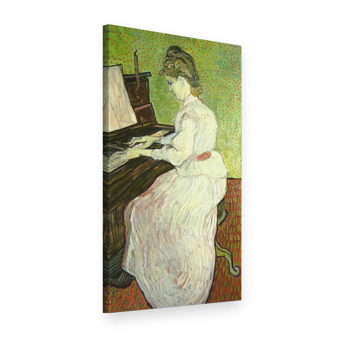 Vászonkép Marguerite Gachet a zongoránál – Vincent van Gogh, 3D nézet