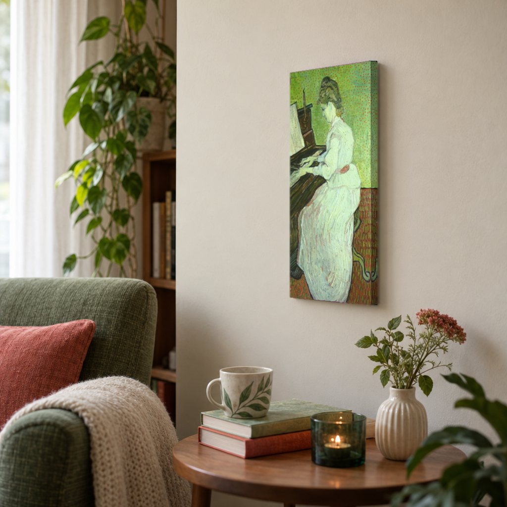 Vászonkép Marguerite Gachet a zongoránál – Vincent van Gogh a nappaliban