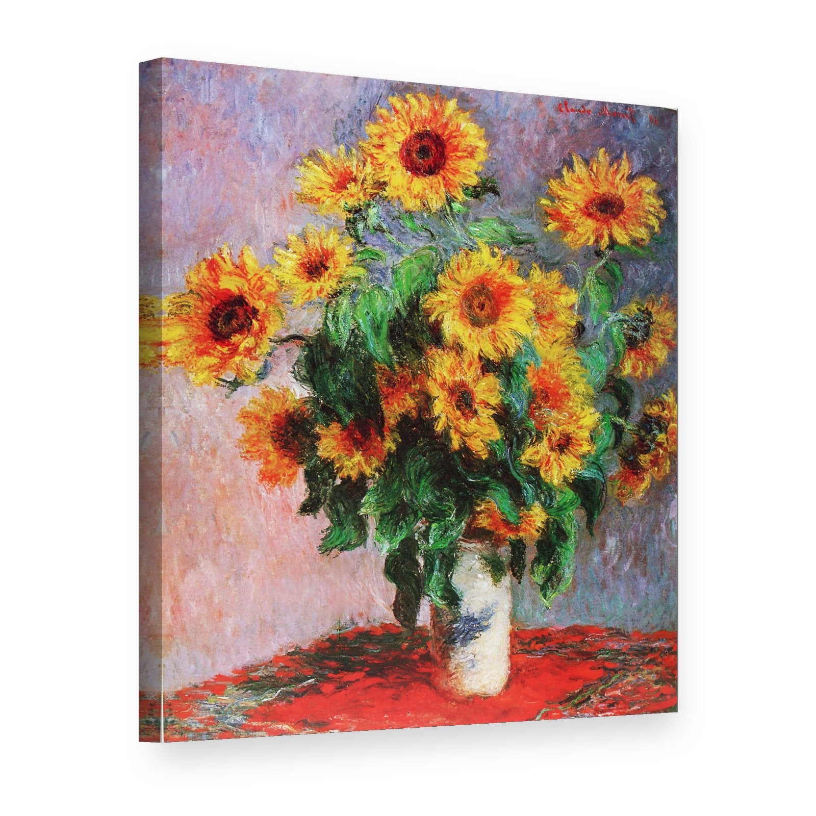 Vászonkép Napraforgók – Claude Monet, 3D nézet