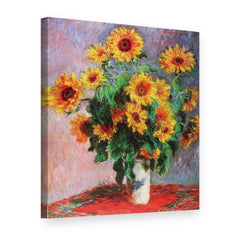 Vászonkép Napraforgók – Claude Monet, 3D nézet
