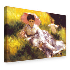 Vászonkép Nő napernyővel – Pierre-Auguste Renoir, 3D nézet