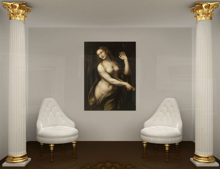 Vászonkép REPRODUKCIA – Leonardo da Vinci - vászonkép felakasztva az enteriőrben modern nappali számára, elegáns fali dekoráció