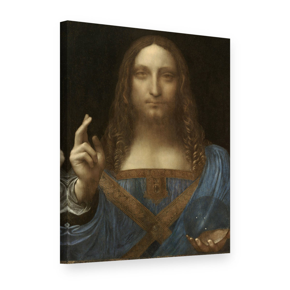 Vászonkép Salvator Mundi – Leonardo da Vinci, 3D nézet