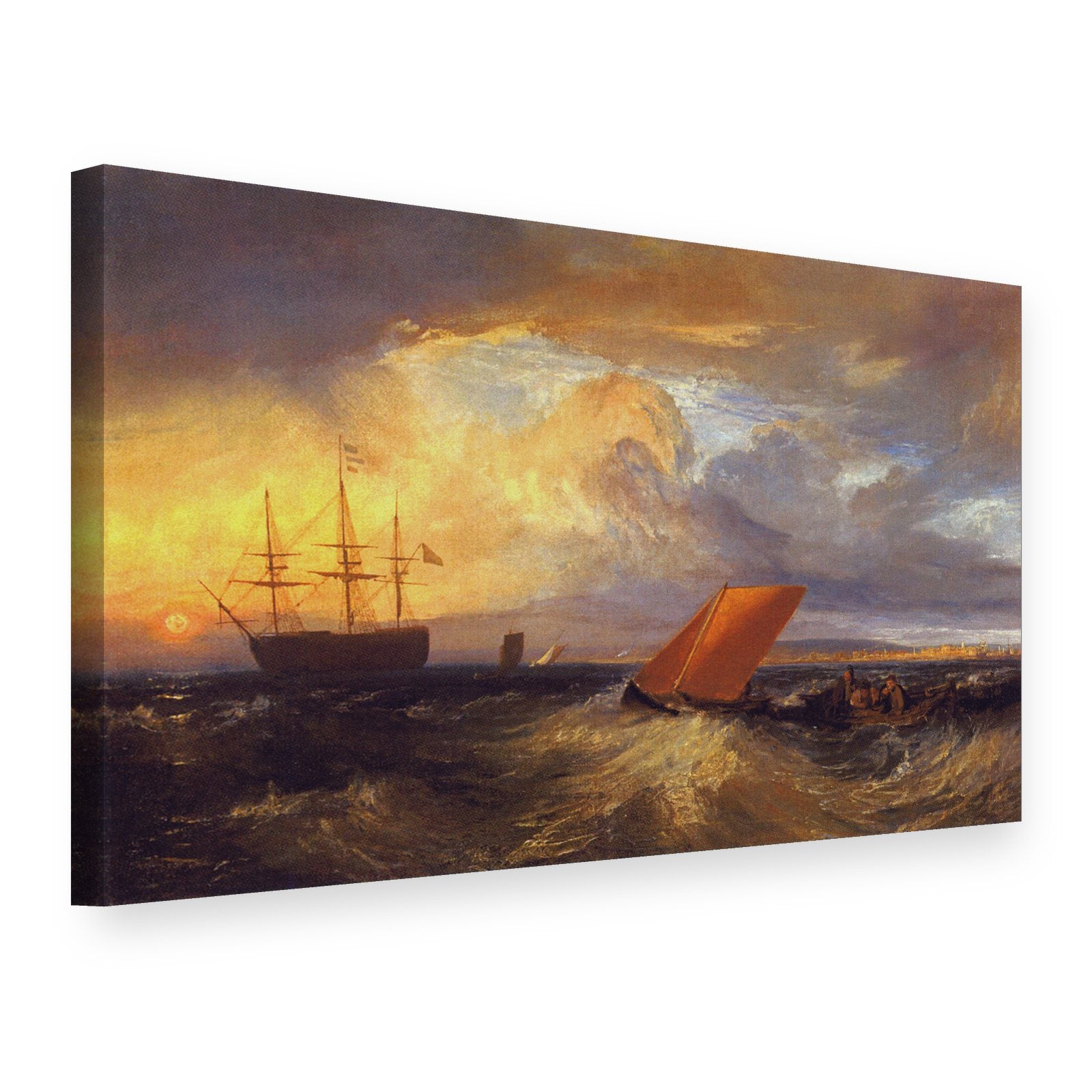 Vászonkép Sheerness a Nore kikötőből – William Turner, 3D nézet
