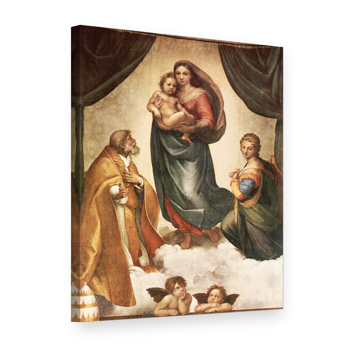 Vászonkép Sixtusi Madonna – Raffaello, 3D nézet