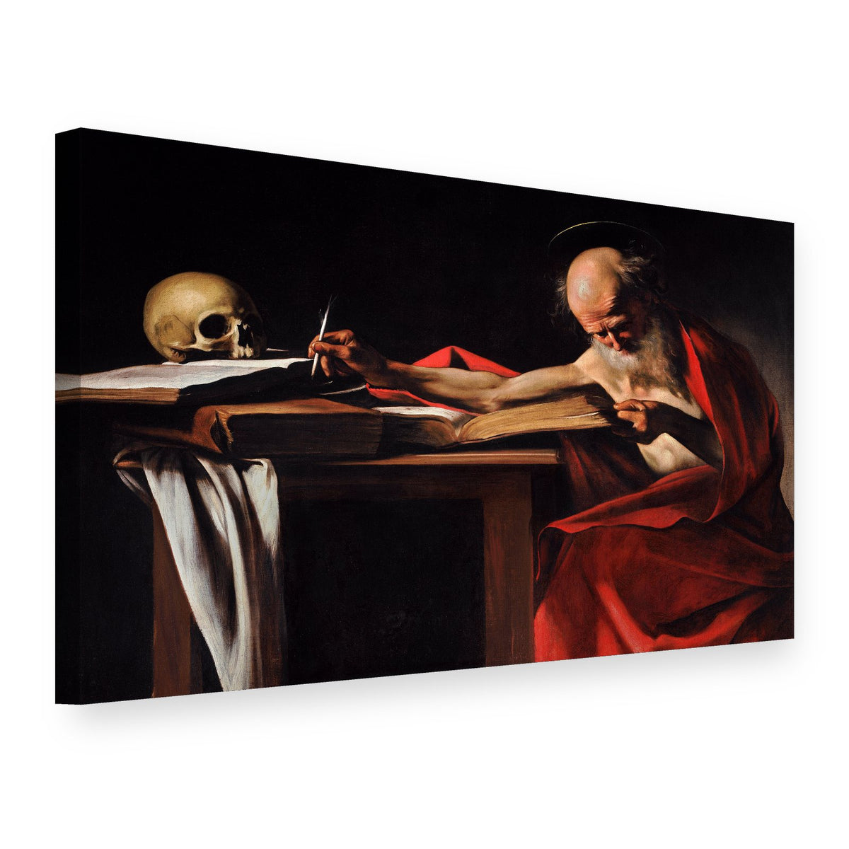 Vászonkép Szent Jeromos – Caravaggio, 3D nézet